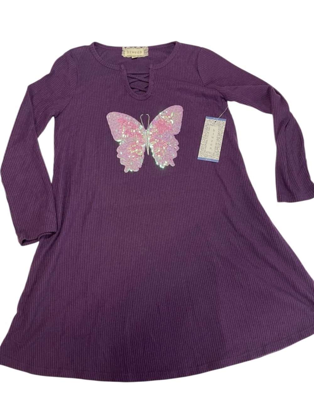BTWEEN Butterfly Dress purple size 10/12